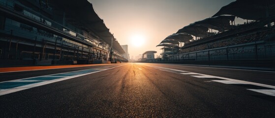 Sunrise at Yas Marina Circuit: A Breathtaking View of the F1 Track
