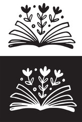 book and flower icon