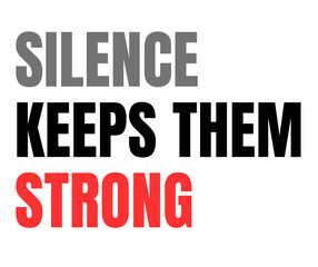 Silence and Power Quote – Political Typography Statement