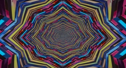 Kaleidoscope Tunnel - A Colorful Abstract Pattern