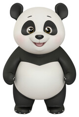 Naklejka premium PNG Baby cute chubby panda illustration character cartoon.