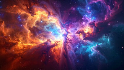 Fototapeta premium fire in space