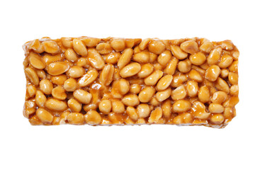 a close up of a bar of peanuts