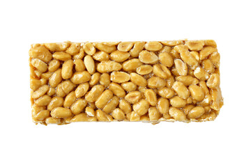 a close up of a bar of peanuts