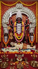 Kali maa hindu goddess statue with shiva hinduism divine mother hindu deities worship india