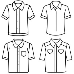 Shirt Coloring Page &ndash; Simple Shirt Outline for Kids to Color