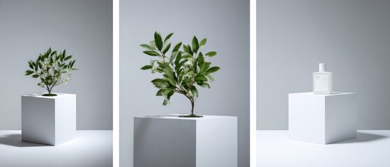 Minimalist Botanical Perfume Still Life Photography