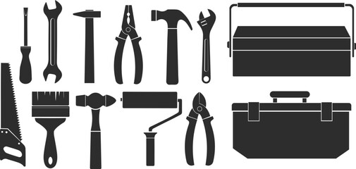 Handyman tool icons