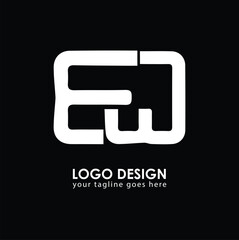 EW EW Logo Design, Creative Minimal Letter EW EW Monogram