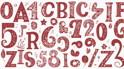 Fototapeta premium Abstract geometric composition with vibrant color accents and helvetica text elements