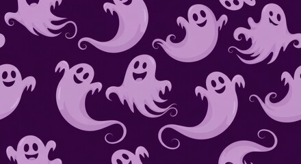 Cute and Spooky Halloween Ghosts Pattern