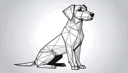 Geometric dog illustration (2)