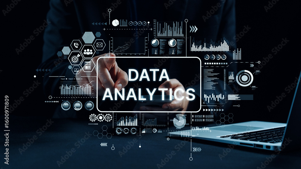 Poster data analytics and big data strategy for real-time analytics, predictive data modeling, business int