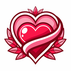 Love hearts shape logo vector