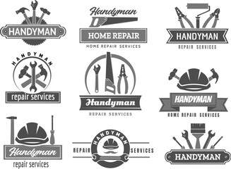 Handyman logo set