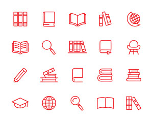 library  icon set
