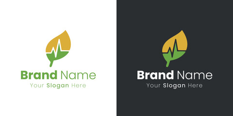 Innovative Medical Health Care and Wellness Leaf Logo Design for a Growing Business