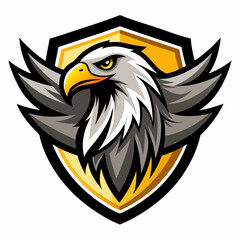 Fototapeta premium Eagle Illustration vector design, Eagle logo, icon Design, Colorful Eagle Head vector design