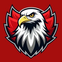 Eagle Illustration vector design, Eagle logo, icon Design, Colorful Eagle Head vector design