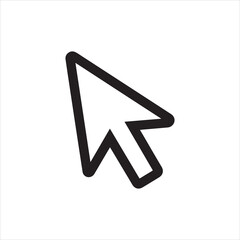 Arrow Cursor Icon – Black Mouse Pointer Symbol