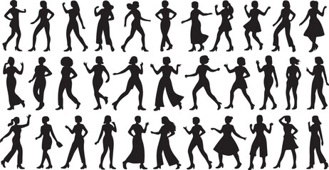 Fototapeta premium Expressions in Motion: The Grace and Power of Dance Silhouettes