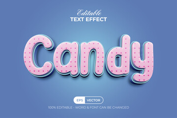 Candy Editable Text Effect 3D Style.