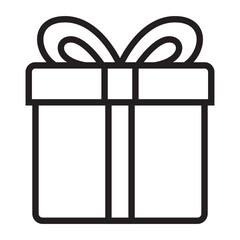 Present gift box icon vector simple design