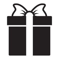 Present gift box icon vector simple design