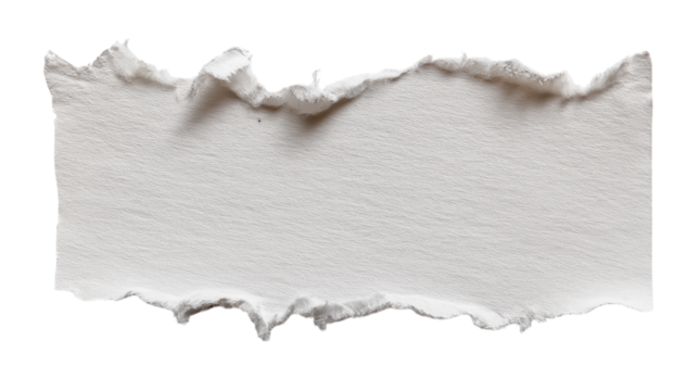 Torn White Paper Texture with Rough Edges Detail