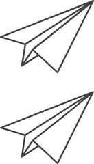 Two Simple Paper Airplane Designs in Monochromatic Style