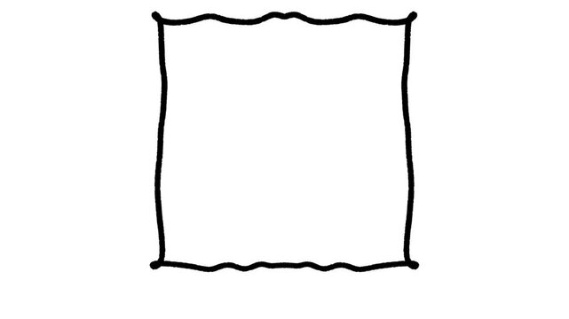 Hand drawn phot frame on white background