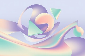 Dreamy abstract shapes in vibrant pastel colors create a modern, artistic, and elegant design, perfect for creative projects