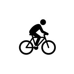 Obraz premium Human Figure Pedaling Bike Active Graphic