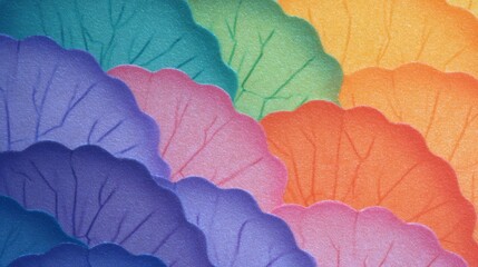 Rainbow Colored Slices of Brain Tissue on a Microscope Slide