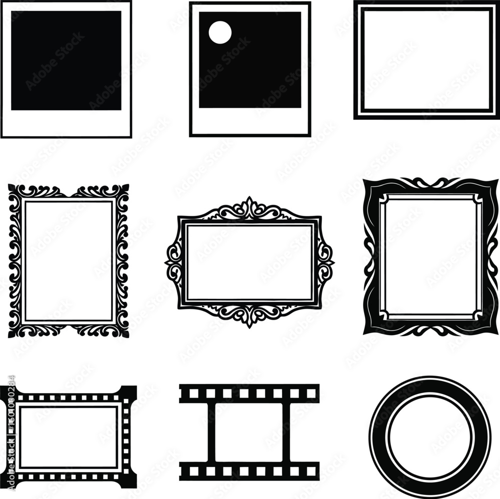 Poster vector frames collection vintage frames photo frames ornate frames decorative frames picture frames 