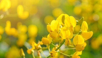 Vibrant yellow flowers in a sunlit field