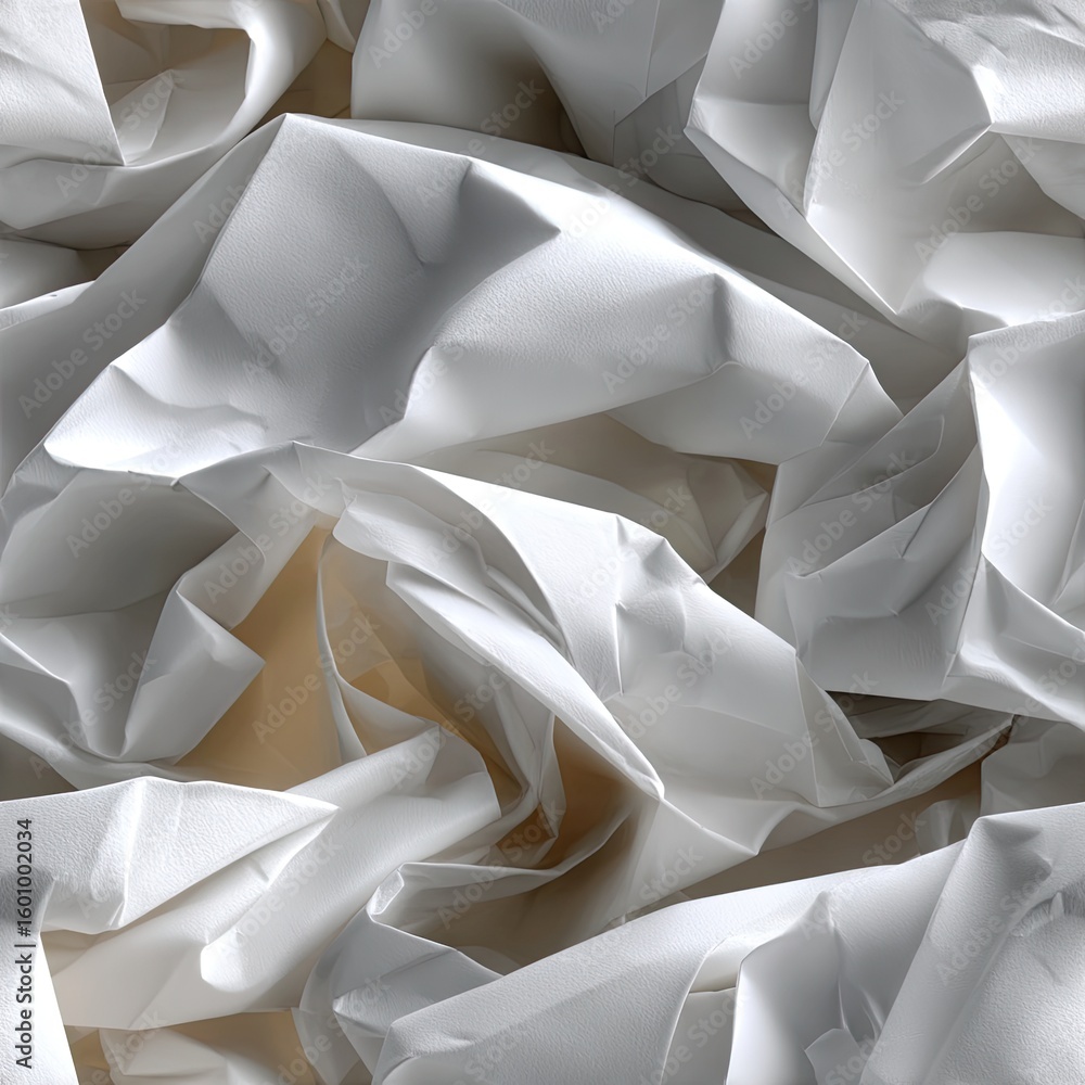 Poster white crumpled paper texture creates an ideal backdrop for text or design, offering subtle depth and