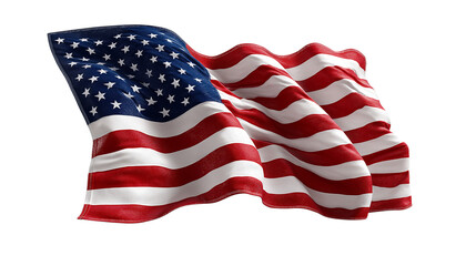 Waving United States Flag Symbol of American Patriotism