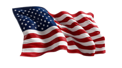 Waving United States Flag Symbol of American Patriotism