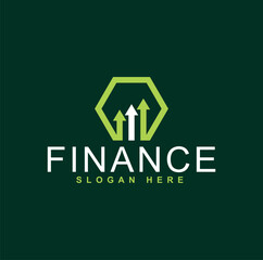 Finance Logo with Growth Arrows
