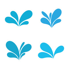 Abstract water splash logo set in minimalist style