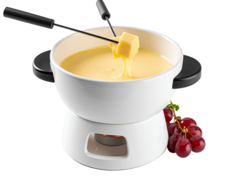creamy fondue png melted cheese png cheese fondue pot png dipping sauce png transparent background.