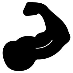 biceps icon on white background, vector illustration.