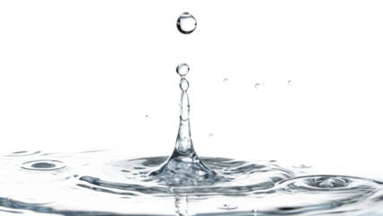 Water drops and rain droplets isolated on a white background PNG. AI GENERATED.