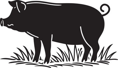 wild boar silhouette