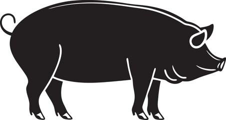 wild boar vector illustration art