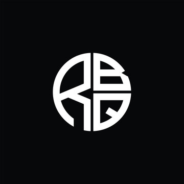 RBQ logo RBQ icon RBQ monogram RBQ letter minimalist Circle flat Unique modern abstract logo design.