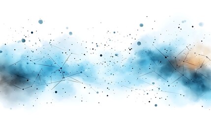 Abstract digital network design with pastel blue and gray tones.