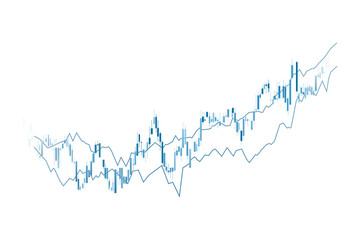 Analytical Stock Market Investment Graph. Business Development, Profit Growth Evaluation. Performance, Profitability Indicators. Analytics and Financial Graph. Trend. Exchange Rate Change, Interest.