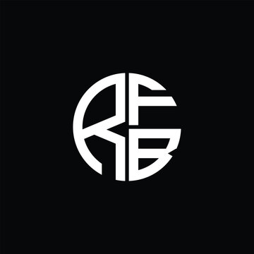 RFB logo RFB icon RFB monogram RFB letter minimalist Circle flat Unique modern abstract logo design.